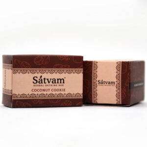 Satvam Herbal Bathing Bar COCONUT COOKIE Dual Pack (75gm x 2)