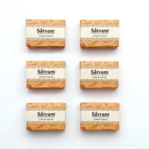 Satvam Herbal Bathing Bar LEMONGRASS pack of 6 (75gm x 6)