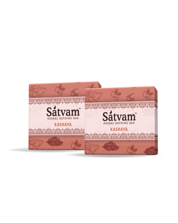 Satvam Herbal Bathing Bar KASHAYA Dual Pack (75gm x 2)