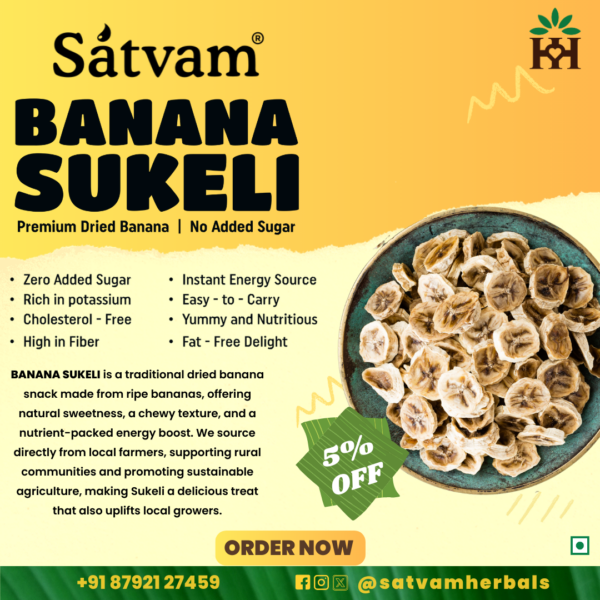 Satvam Banana Sukeli - 100g - Image 2