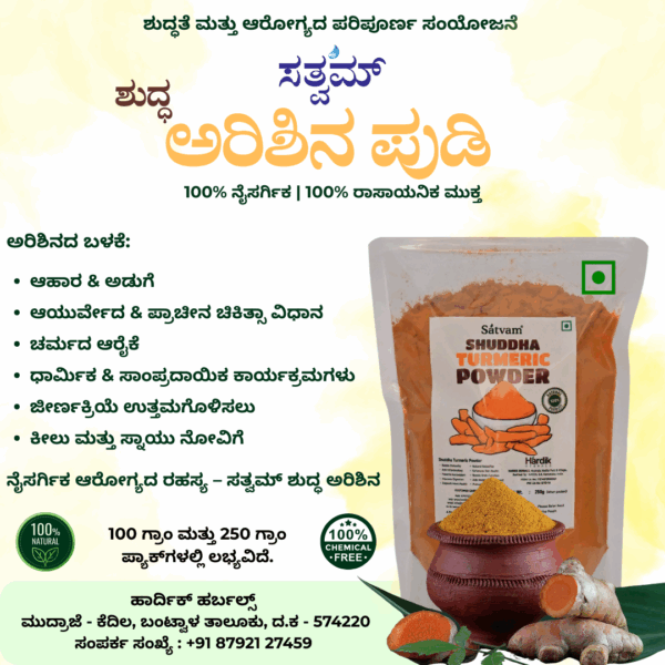 Satvam Shuddha Turmeric Powder - 100g - Image 4