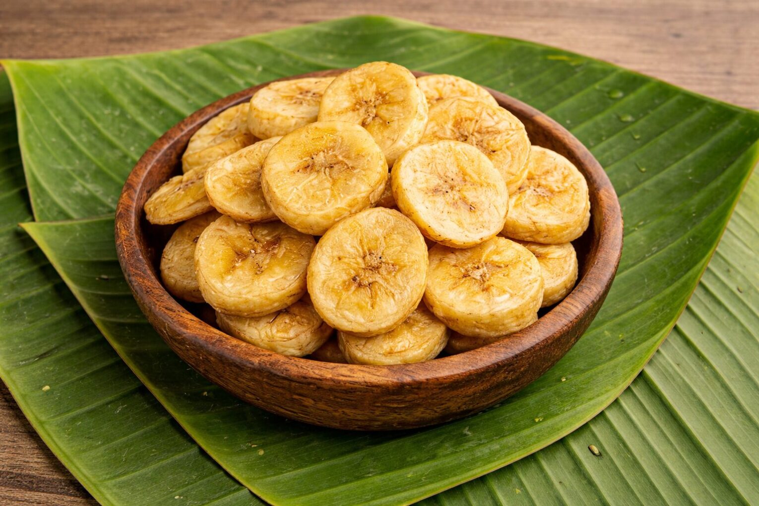 Satvam Nendran Banana Energy Bites – dehydrated banana slices, a natural healthy snack with no added sugar.